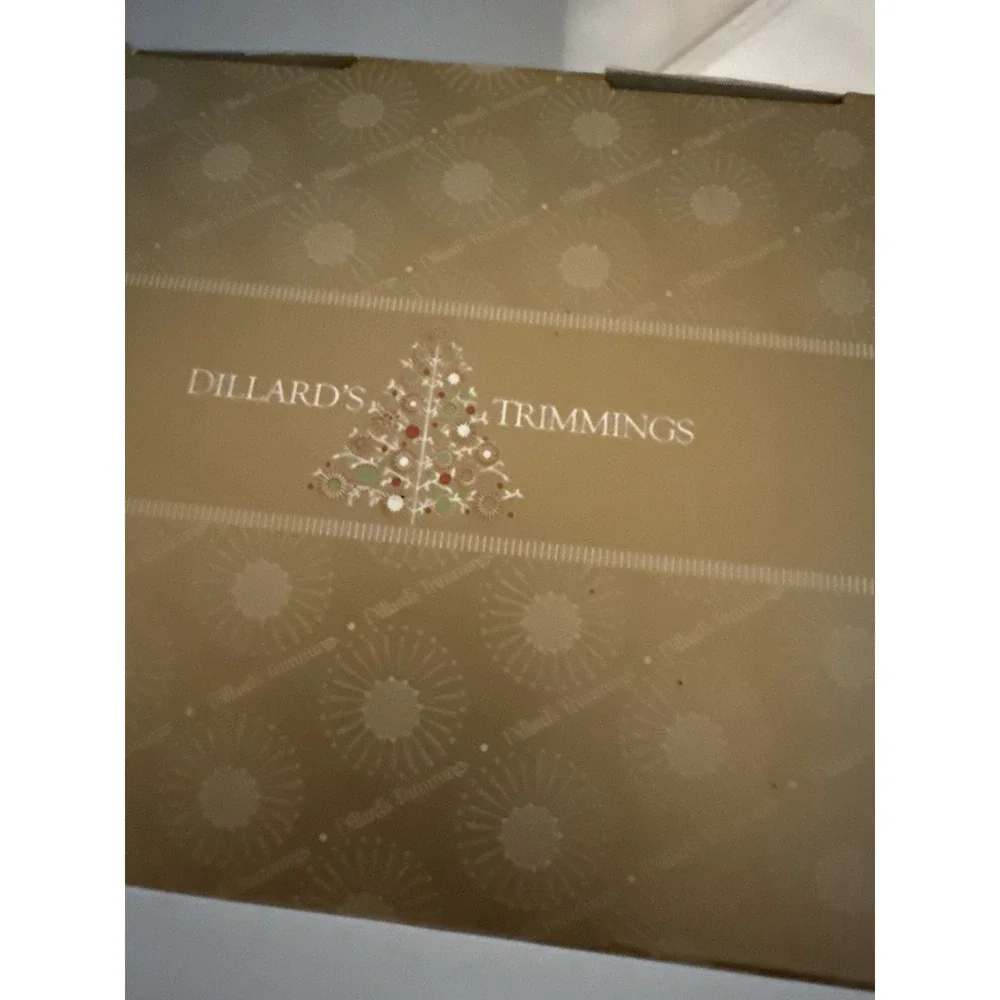 3 Dillards Trimmings  Ornaments Blown Glass With Box